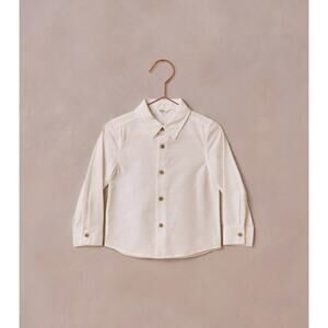 NWOT Noralee Harrison Linen Button Down Shirt | Ivory | 4Y